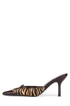 CLARA-B-F -Jeffrey Campbell Store clara b f heeled mule st brown zebra combo 6 536726