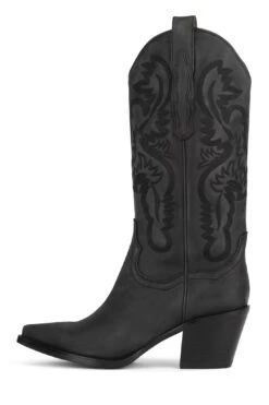 DAGGET -Jeffrey Campbell Store dagget mid calf boot st black washed 6 845441