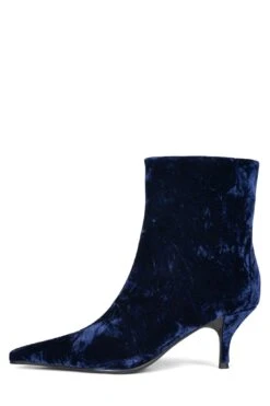 DISTANT -Jeffrey Campbell Store distant ankle boot dv blue crushed velvet 6 812014