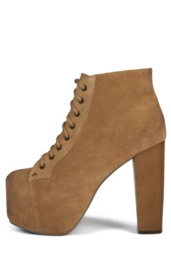 LITA -Jeffrey Campbell Store lita platform boot hs apricot suede wood 5 247256