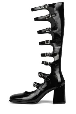 MONSIEUR -Jeffrey Campbell Store monsieur mary jane st black crinkle patent 5 413402