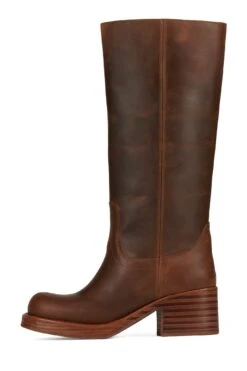 REFLECT-TN -Jeffrey Campbell Store reflect tn knee high boot yyh light brown 6 171815