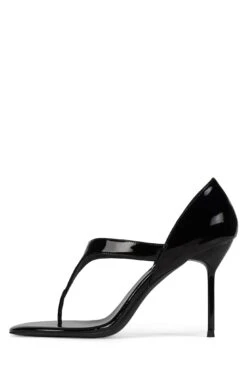 RHIAN -Jeffrey Campbell Store rhian heeled sandal yyh black patent 6 535515