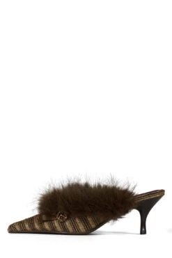 ROCAILLIE -Jeffrey Campbell Store rocaillie heeled mule dv copper brocade combo 6 119449