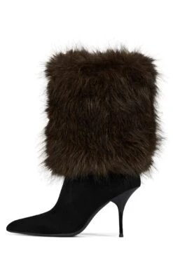 THERMAL -Jeffrey Campbell Store thermal mid calf boot yyh black suede brown combo 6 570444