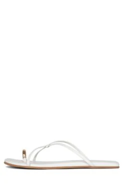 Jeffrey Campbell TIDEPOOL -Jeffrey Campbell Store tidepool flat sandal jeffrey campbell white gold 6 260678