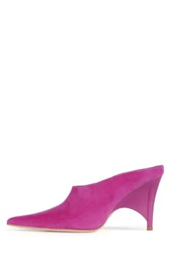VADER -Jeffrey Campbell Store vader heeled mule st magenta suede 6 795233