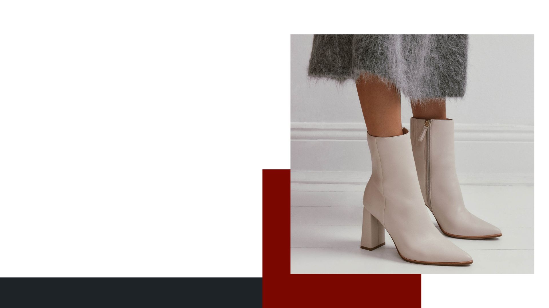 Jeffrey Campbell Store -Jeffrey Campbell Store Burgundy and Black Minimalist Fashion Brand Guidelines Presentation 1