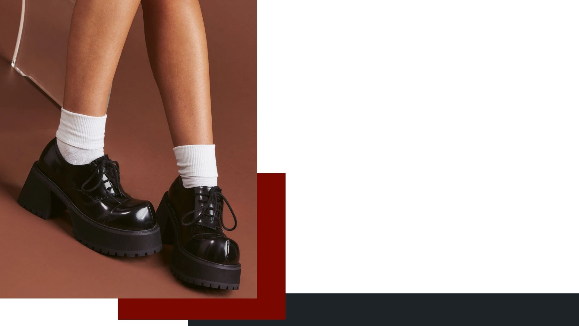 Jeffrey Campbell Store -Jeffrey Campbell Store Burgundy and Black Minimalist Fashion Brand Guidelines Presentation